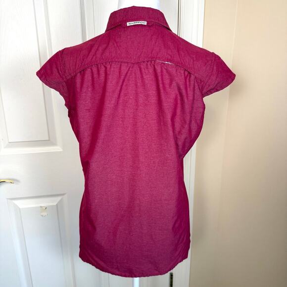 Ex-Offico Travel Hiking Shirt Small Raspberry Pink Short Sleeve Breathable - Picture 5 of 8